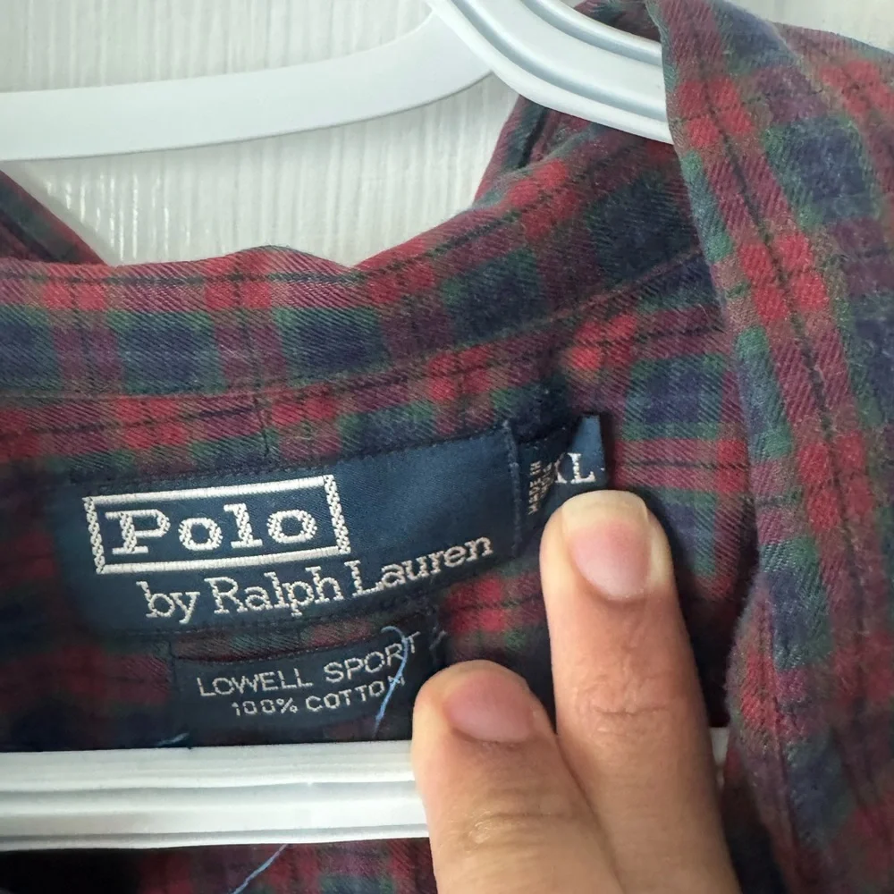 Vintage Polo Ralph Lauren Lowell Sport Plaid Flannel Button Down XL – Christmas